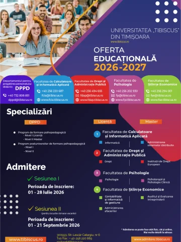 Oferta Educationala 2025-2026 - Admitere 2025