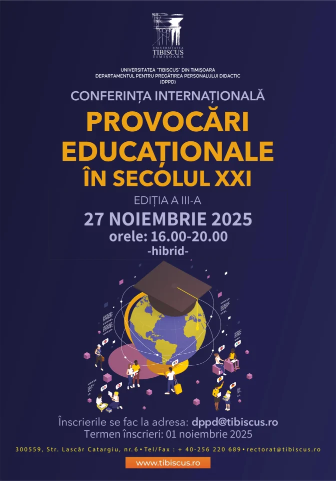 afis a3 conferinta 2025 provocari educationale in secolul xxi Conferință provocări educaționale secolul XXI, 2025
