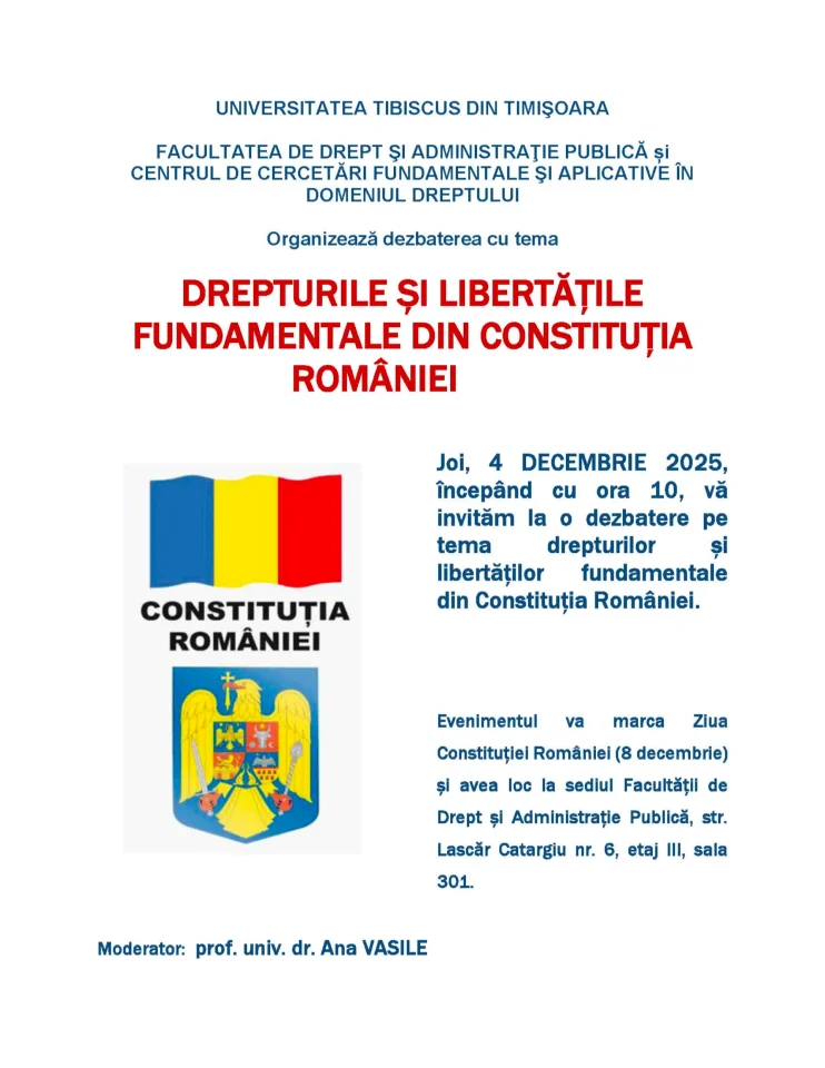 Drepturile și libertățile fundamentale din constituția României
