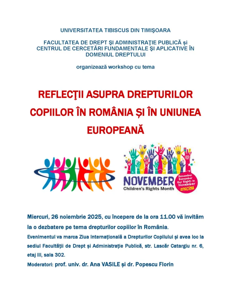 Workshop despre drepturile copiilor în România.