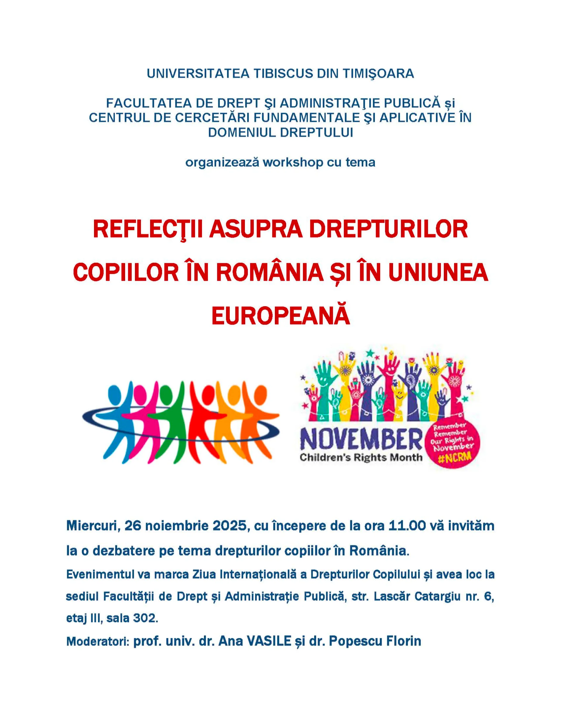 Workshop despre drepturile copiilor în România.